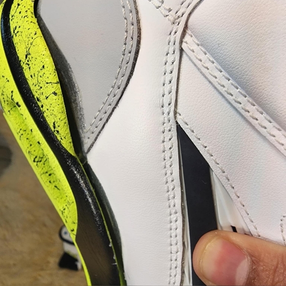 White and Black High-Top Sneakers - Picture 5 of 7